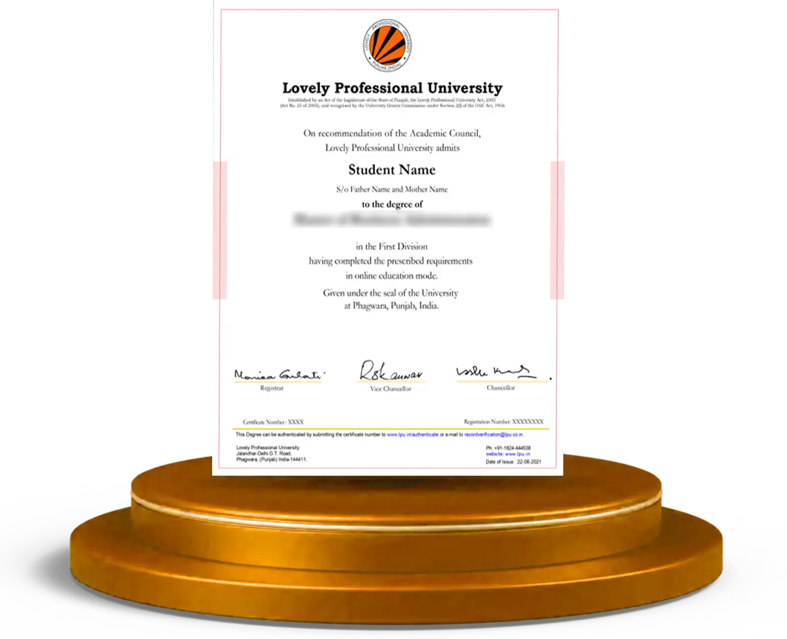 Sample Certificate